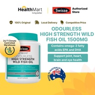 [SG] Swisse Odourless High Strength Wild Fish Oil, 1500mg 400 Capsules/ 4 x Fish Oil Concentrate/ Co