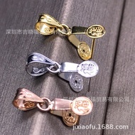 18K Gold Buckle Head Safe Fortune Buckle AU750 Jade Buckle 18k Pendant Buckle Ruyi Buddha Jade Clip 