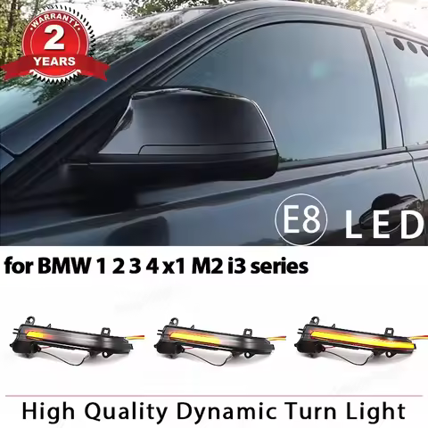 Black Dynamic Blinker Mirror Light LED Turn Signal Light for BMW 1 2 3 4 X1 M Series F20 F30 F31 F32