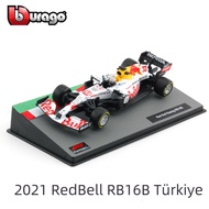 Bburago 1:43 2021 F1 Redbull Honda RB16 RB16B 11 Perez /33 Max White Painting Formula Racing Diecast