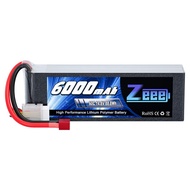 4S Lipo Battery 6000mAh 60C 14.8V Soft Case Battery with Deans Plug Compatible with RC Plane Quadcop