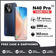 Dual SIM Handphone Note 40 Pro 5G 16GB RAM 1TB ROM Android Phone Murah 2026 1 Year Warranty Ready St