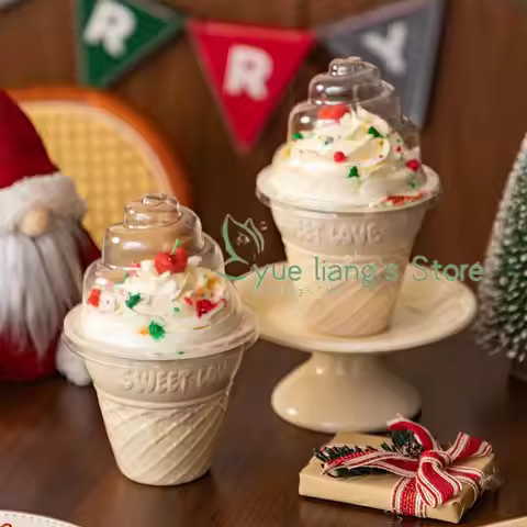 10pc/25pc Hand-held Cone Cup Box Disposable PET Dessert Packaging Box Cake Ice Cream Picnic Party Pa