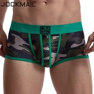 JOCKMAIL boxer men underwear men camouflage mesh underwear boxershorts men Breathable gay sexy underwear calzoncillos hombre zhuncongchun