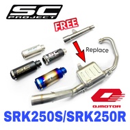 Exhaust QJMotor SRK250R SRK250S Full System Stainless Steel SC Project Muffler Accessories Ekzos  Ma