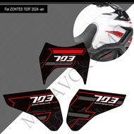 For Zontes ZT703-F ZT-703F ZT 703F 703 F Adventure Bike Tank Pad TankPad Cap Grips Gas Fuel Knee Sti