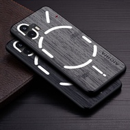 Case for Nothing Phone 2 two Nothing Phone2 funda bamboo wood pattern Leather phone cover Luxury coq