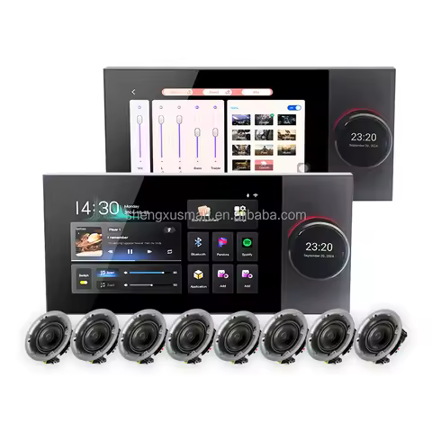 17-Inch dual-zone background music Spotify/YouTube/Google Play 8-channel output subwoofer supports A