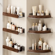 Walnut Gun Gray Bathroom Toilet Shelf Perforation-Free Shower Gel Storage Tripod