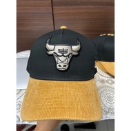 Ne 9 Forty A Topi Black Camel Cord Chicago Bulls Baseball Cap Snapback Adjustable
