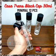 Casa TRANS BLACK CAP Perfume Bottle 50ML DRAT PUTAR - Empty Perfume Bottle CASA BLACK CAP - 50ML Gla