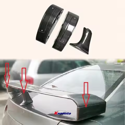 For 2008-2023 Nissan GTR R35 OEM Rear Trunk Spoiler Stand Base 3PCS