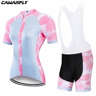 2020 CAWANFLY Colorful Women Cycling Jersey Mtb Clothing Kit Women Cycling Jersey Set