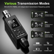 Wireless Microphone System UHF Wireless XLR Transmitter and Receiver for Dynamic Microphone Audio Mi