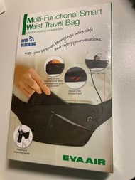 長榮航空 TRAVELMALL 多功能防盜RFID設計智能腰包 防搶腰包 收納腰包 全新品 黑色