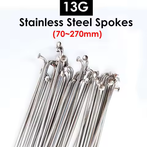 36Pcs 13G Stainless Steel Bike Spokes Mountain Road Bike High Strength Electric Bicycle Spokes Silve