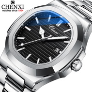 CHENXI Brand Mens Watches Top Luxury Business Quartz Watch Men Stainless Steel Waterproof Luminous Wrist Watch relogio masculino