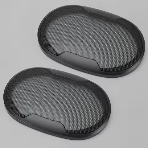 2pcs Black 6"x9" Car Speaker Grille Mesh Cover Woofer Guard Protector Decorative Circle