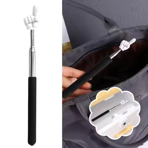 2025 New Stainless Steel Pointer Finger Teacher Finger Pointer Reading Stick Whiteboard Teaching Poi