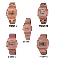 Casio Vintage B640WC / B650WC / LA-11WR  Rose Gold Stainless Steel Band Men Watch / Women Watch