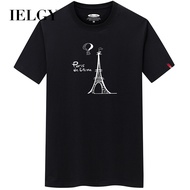 IELGY 【S-6XL】Short-sleeved T-shirt men's new round neck cotton tower plus size men's shirt