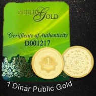 Emas Public Gold 1 Dinar 4.25gram Non LBMA Au 999.9