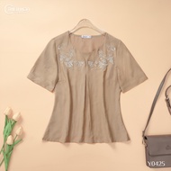 Áo thiết kế đơn giản dễ phối chất liệu Linen thương hiệu Thiều Hoa AN5Y0425