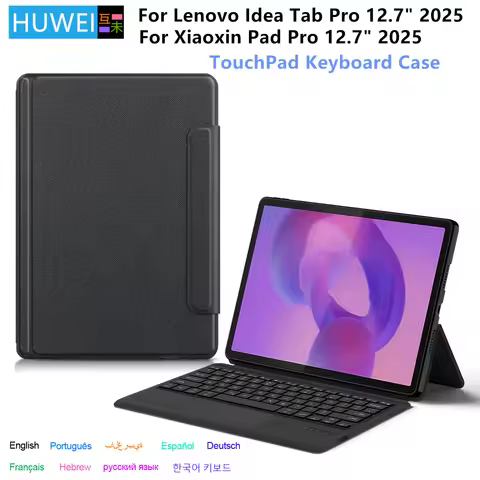 HUWEI Keyboard Case For Lenovo Idea Tab Pro 12.7 inch 2025 Tablet Funda for Xiaoxin Pad Pro 2025 TB3