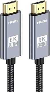 SplendoRoute HDMI Cable 8K@60Hz 4K@120Hz HDMI 2.1 Braided Cord Supports 48Gbps, HDCP 2.2, HDR 10 Compatible for Laptop, Monitor, Roku TV