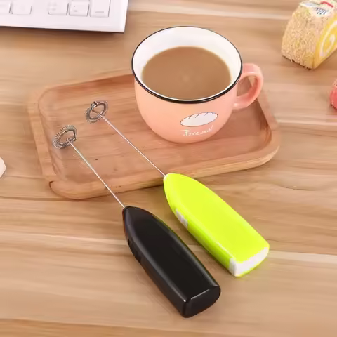 Egg Beater Electric Milk Frother Household Small Mixer Manual for Coffee Cappuccino Cream Frothy Ble
