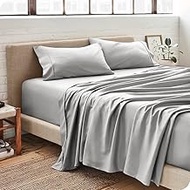Elastic Fitted Bedsheets Double Bed Size 400 TC - Cotton Elastic Bedsheet Double Bed Only (48 x 75 I