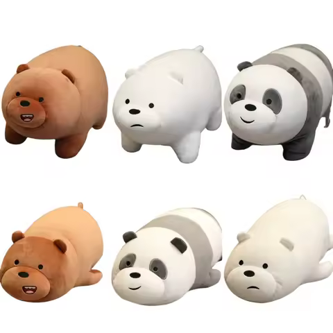 Original We Bare Bears Plush Toys Grizzly Panda Ice Bear Plush The Bare Bears Stuffed Dolls We Bare