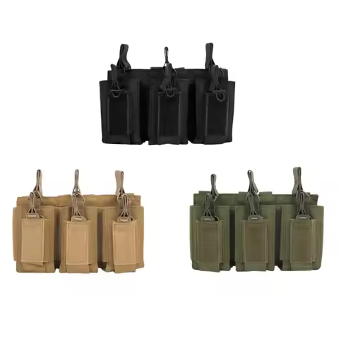 Hunting Edc three gun magazine bag Molle system accessory M4 M14 M16 AK AR GL universal magazine