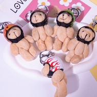 helmet mhr helmet budak arc helmet Korea Korea ins Motorcycle Helmet Bear Keychain Bag Pendant Cute 