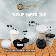 Hot Paper Cup LID / Flat Paper Cup Plastic LID / Hot Coffee Cup LID 12oz 16oz 22oz
