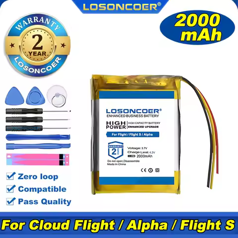 2000mAh High Capacity Battery Replacement For HyperX Cloud Flight Cloud Alpha Cloud Flight S Wireles