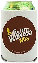 Willy Wonka and the Chocolate Factory Wonka Bar Logo Can Cooler - Drink Sleeve Hugger Collapsible Insulator - Beverage Insulated Holder