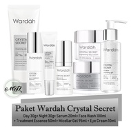 Wardah Crystal Secret Paket Lengkap - 7Pcs (Day30g +Night30g +Serum20ml +Face Wash100ml +Treatment Essence 50ml +Micellar Cleansing Gel 95ml +Eyes Cream 10ml) Wardah White Secret 1 Paket Lengkap