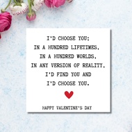 Cute Handmade valentines day card, anniversary greeting card for your wife or husband