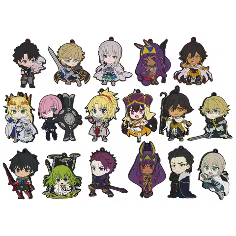 Fate Grand Order Anime FGO FSN Game Saber Mash Mordred Ozymandias Rubber Keychain Gift