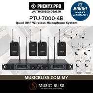 Phenyx Pro Best Budget Wireless PTU-7000B 4-channel UHF Wireless Microphone System (PTU7000B)
