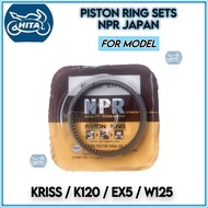 KRISS/K120/EX5Racing/W125Racing PISTON RING SETS NPR JAPAN STD-400 53-57MM