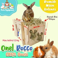 ONEL ROCCO CRAFT RABBIT HOUSE RABBIT HOUSE RABBIT/ RABBIT HOUSE RABBIT FOOD RABBIT FOOD GUINEA HIDDE