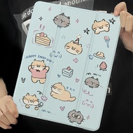 Protective Case Cartoon Sandwich Dog For ipad 2021 Pro11 Gen9 Trifold Silicone Case Gen5 Gen6 9.7 Ai