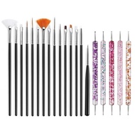 FUMOSK Nail Art Brush Dotting Pen Tools 20 PCS - F-20