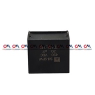ID | KAPASITOR FAN OUTDOOR AC INVERTER DAIKIN 20 UF ORIGINAL SOLDER KAWAT 400 VOLT KOTAK HITAM PCB K