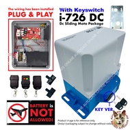 i726 DC SLIDING AUTOGATE WITH / WO SAFETY KEY SWITCH 600kg w/Battery & w/out Battery (FULL SET W/OUT