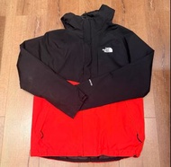 The north face 男裝紅黑拼色外套-M/L