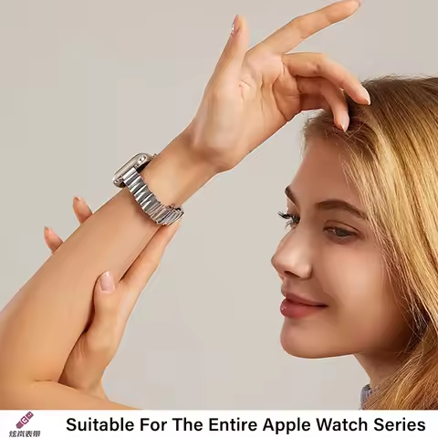Slim Stainless Steel Strap For Apple Watch 6 8 SE 7 Band 45mm 38/41mm For Apple Watch Series3 4 5 40