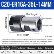Motor Shaft Spindle Extension Rod ER16 Collet Chuck Spindle Cutter Bar CNC Lathe Tool